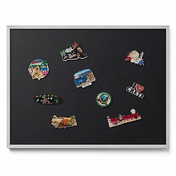 Tulup Magnettafel Magnetboard für Reisemagnete Farbe Schwarz 80x60 cm Metal günstig online kaufen