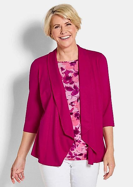 GOLDNER Longshirt Viskoseshirt in Twinset-Optik 2-in-1-Shirt mit U-Boot-Aus günstig online kaufen