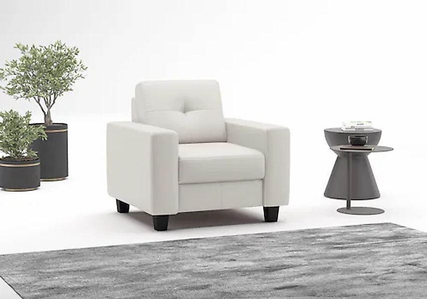 PLACES OF STYLE Sessel »Varese« Kreuznaht in beige günstig online kaufen