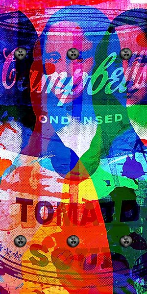 queence Wandgarderobe "Mona Lisa Abstrakt Collage" 1 Stk. tlg. Wandpaneel a günstig online kaufen