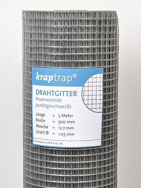 Kraptrap® Voliere Volierendraht Drahtgitter I Käfigdraht Schweißgitter I 12 günstig online kaufen