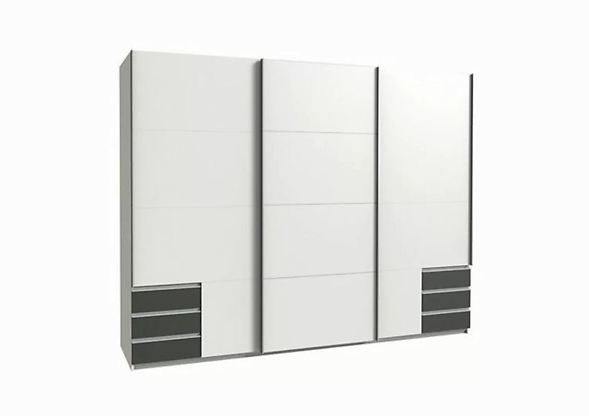 Wimex Schwebetürenschrank in WEISS + GRAPHIT - 270x208x65cm (BxHxT) günstig online kaufen