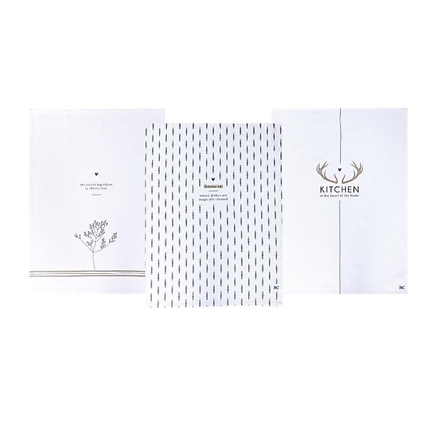 Bastion Collections Geschirrtuch White Kitchen Love, günstig online kaufen