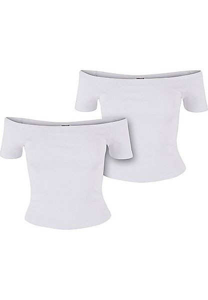 URBAN CLASSICS T-Shirt Urban Classics Ladies Organic Off Shoulder Rib Tee 2 günstig online kaufen