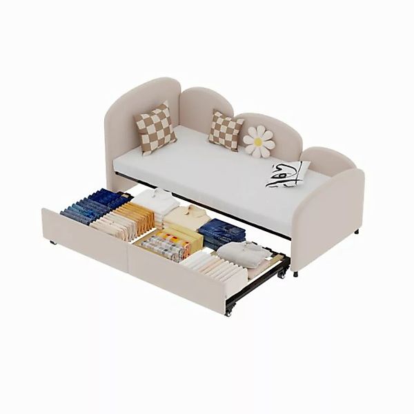 Odikalo Schlafsofa Aufbewahrungssofa Twin Size Daybed Storage Drawers Velve günstig online kaufen