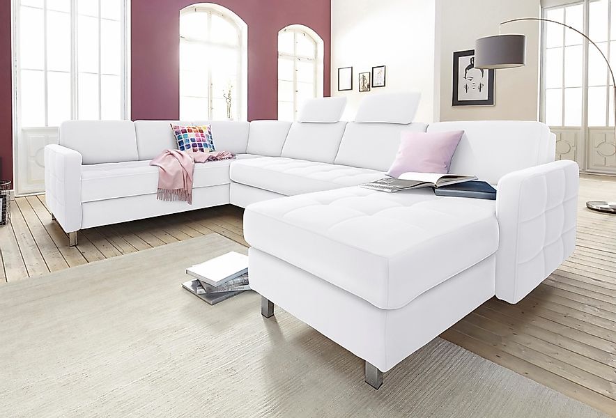 sit&more Wohnlandschaft "Pablo U-Form" wahlweise mit Bettfunktion und Bettk günstig online kaufen