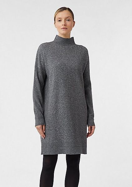 comma Midikleid Kleid Strickkleid mit Stehkragen aus Wollmix günstig online kaufen