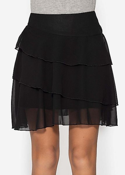 SASSYCLASSY A-Linien-Rock Kurzer Chiffon Rock für Damen Eleganter Rock mit günstig online kaufen