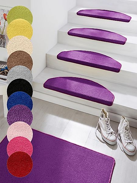HANSE Home Stufenmatte "Fancy" halbrund 7 mm Höhe 15 Stück, Treppenmatten, günstig online kaufen