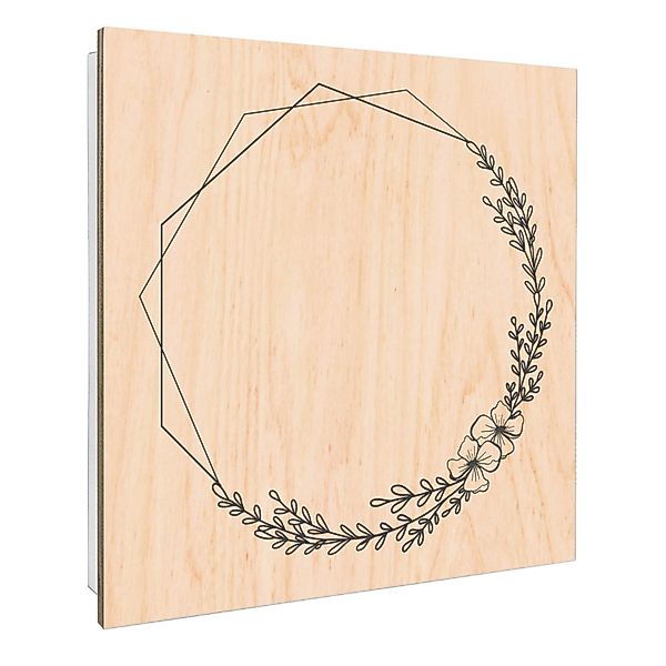 Banjado Großer Schlüsselbox Holz 30x30cm Weiß Scharnier Rechts 50 Haken Sch günstig online kaufen