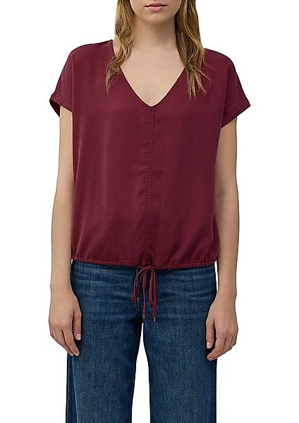 s.Oliver Kurzarmbluse mit Tunnelzug am Saum günstig online kaufen