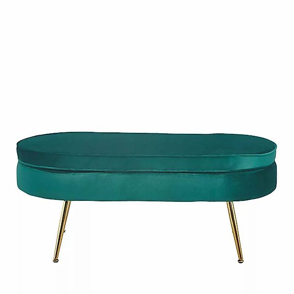 Hocker oval im Retrostil Samt Bezugsstoff günstig online kaufen