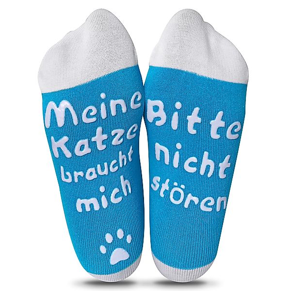 Geschenkehöhle Kuschelsocken Katzen Socken - Bitte günstig online kaufen