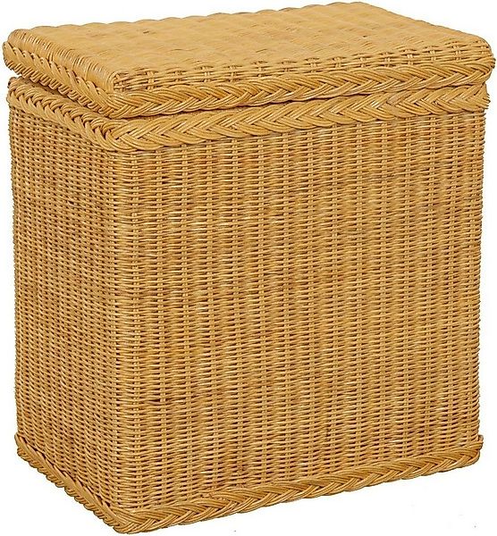 Krines Home Wäschekorb Rattan Wäschebox mit Deckel Wäschetruhe Wäschekorb W günstig online kaufen