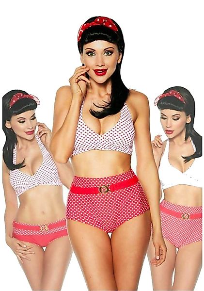 Samegame Triangel-Bikini Rockabilly Wendebikini mit Gürte günstig online kaufen