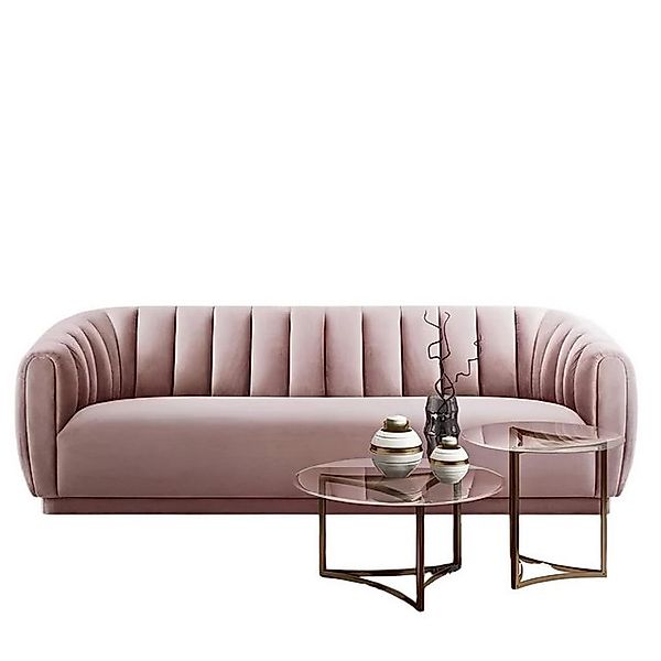 Xlmoebel Sofa Neues dreisitziges Samt-Sofa im Designer-Stil mit Textilpolst günstig online kaufen