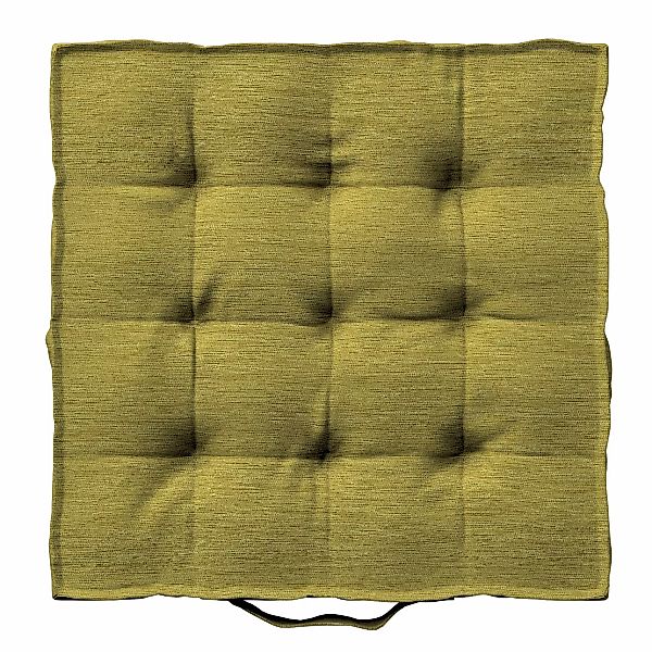 Sitzkissen Jacob mit Handgriff, grün, 40 x 40 x 6 cm, Chenille (162-25) günstig online kaufen