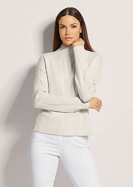 MADELEINE Strickpullover Kaschmir-Pullover mit Pointelle-Muster Pullover mi günstig online kaufen