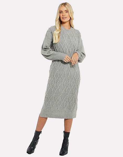 Threadbare Jerseykleid THB Harley Cable Knit günstig online kaufen