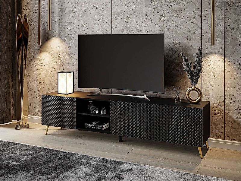 ALLHOUSE24 Lowboard PALERMO Sideboard Hochglanz gefräst, günstig online kaufen