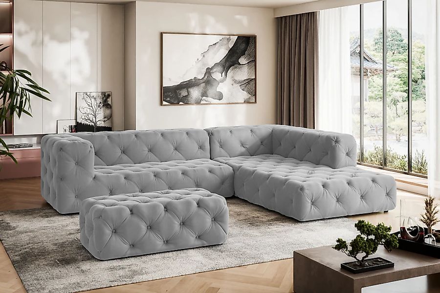 Home affaire Ecksofa "FOLLINA" L-Form, mit klassischer Chesterfield-Knopfhe günstig online kaufen