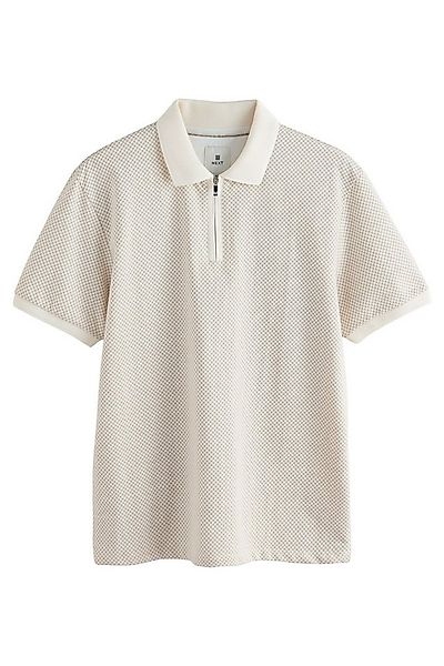Next Poloshirt Polohemd mit 1/4-Reißverschluss und Muster (1-tlg) günstig online kaufen