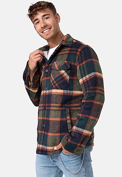 Indicode Sommerjacke Spin mit klassischem Karomuster günstig online kaufen