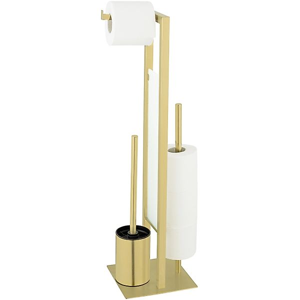 Wenko Stand mit WC-Garnitur Rivalta Edelstahl Gold günstig online kaufen