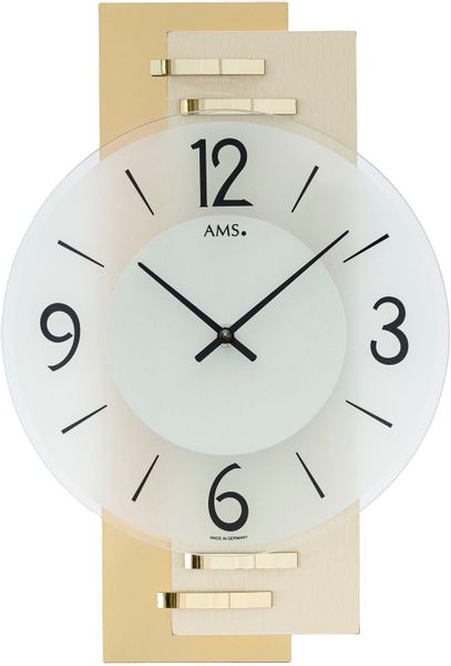 AMS Wanduhr Exklusiv-Modell, Quarzuhr, Made in Germany, Holz, Wohnzimmer,Es günstig online kaufen
