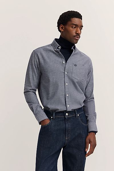 bugatti Langarmhemd "Soft Cotton", im Modern Fit mit Button-Down Kragen günstig online kaufen