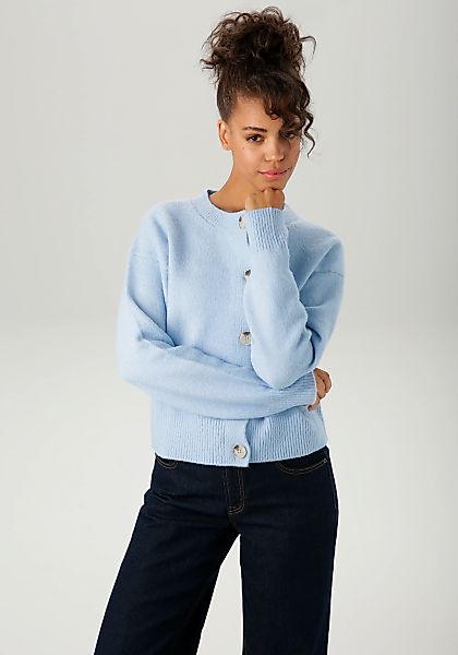 Aniston CASUAL Strickjacke aus effektvollem Melange-Garn günstig online kaufen