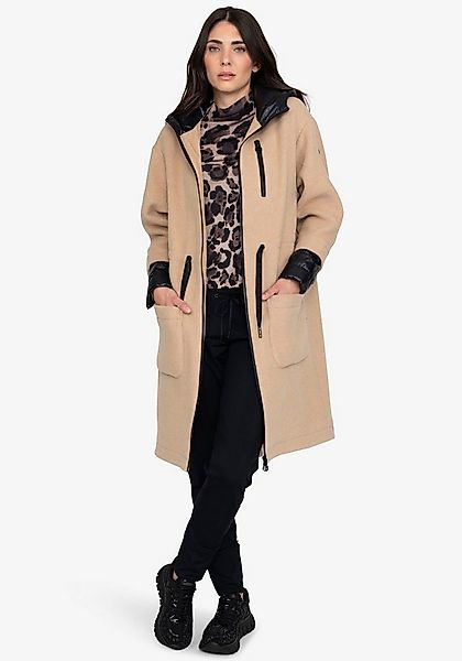 Sportalm Kitzbühel Wollmantel mit Kontrasteinsätzen günstig online kaufen