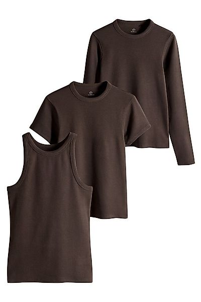 The Set Langarmshirt The Set Trägertops Langarmshirts, 3er-Pack (3-tlg) günstig online kaufen