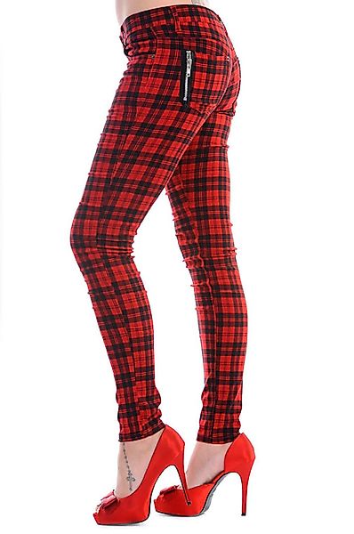 Banned Stoffhose Forever Yours Check Red günstig online kaufen