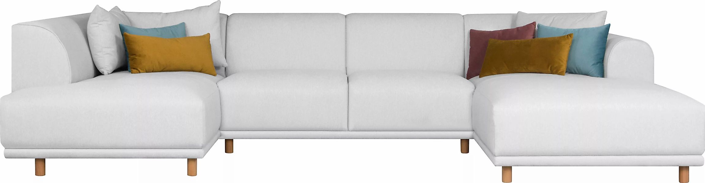 andas Wohnlandschaft "Maroon U-Form", in skandinavischem Design, mit losen günstig online kaufen