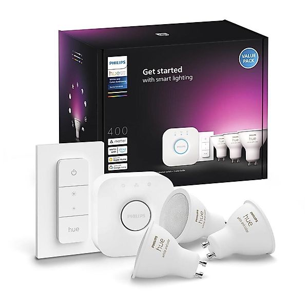 Philips Hue Bluetooth White & Color Ambiance Lampe GU10 - Reflektor Par16 4 günstig online kaufen
