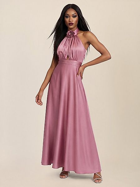 Apart Abendkleid aus Satin mit amerikanischem Ausschnitt günstig online kaufen