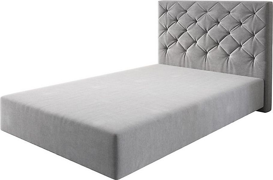 DELIFE Boxspringbett Dream-Great, Mikrofaser Grau 120x200 cm Bettgestell günstig online kaufen