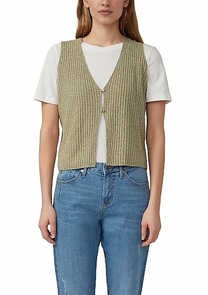 s.Oliver Strickweste mit 2-Knopf-Verschluss günstig online kaufen