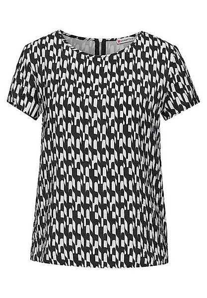 STREET ONE T-Shirt LTD QR printed mat-mix shirt w, Black günstig online kaufen