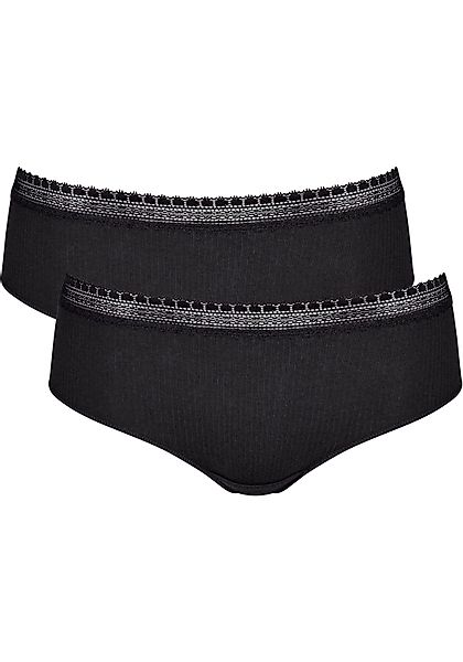 sloggi Hipster "GO Ribbed", (2er Pack), Feinripp, Stretch-Spitze, Baumwollm günstig online kaufen