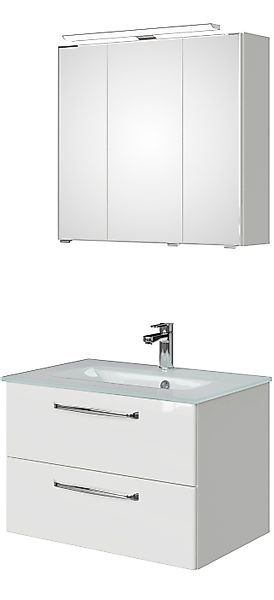 Saphir Badmöbel-Set »Trentino 2-teilig Glas-Waschtisch, Spiegelschrank mit günstig online kaufen
