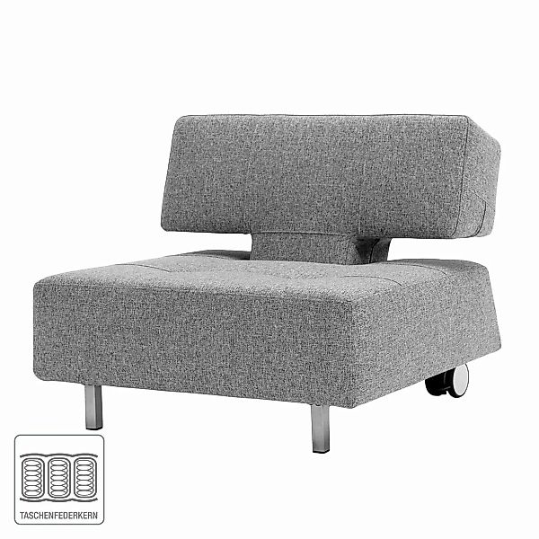 home24 Innovation Möbel Sessel Long Horn Granit Webstoff mit Relaxfunktion/ günstig online kaufen