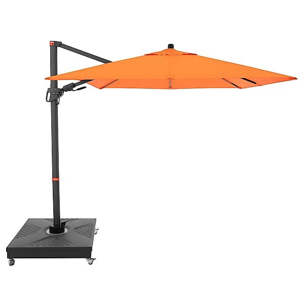 Doppler Ampelschirm MyZone 210 cmx 210 cm Orange mit Kurbelmechanik günstig online kaufen