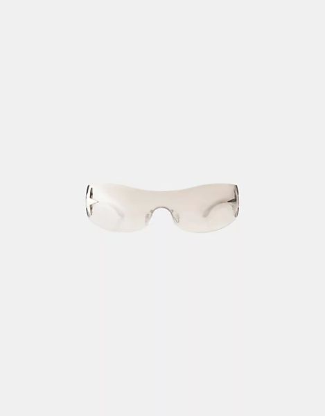 Bershka Singlelens-Sonnenbrille Damen Grau günstig online kaufen