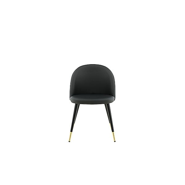 ebuy24 Velvet Esszimmerstuhl PU Kunstleder Schwarz günstig online kaufen