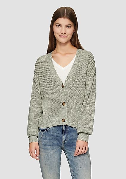QS Cardigan Strickjacke Strickjacke aus Baumwollmix günstig online kaufen