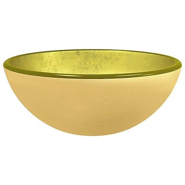 vidaXL Waschbeckenschrank Waschbecken Hartglas 30x12 cm Golden günstig online kaufen