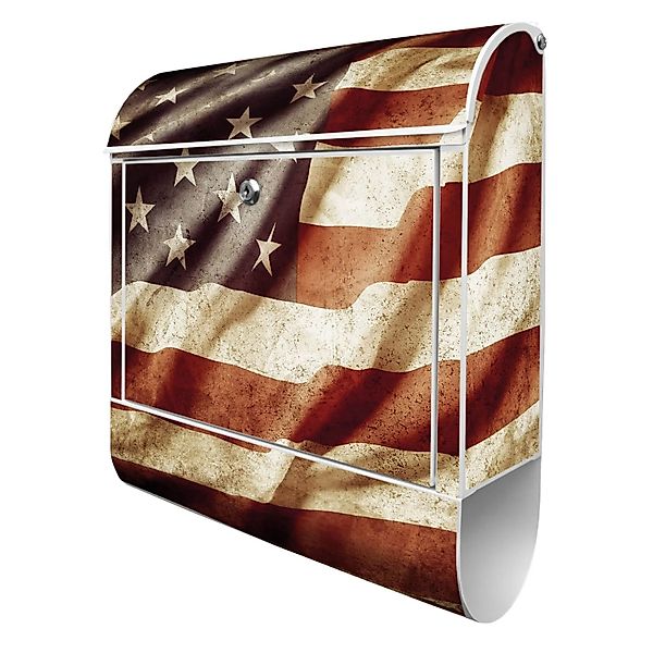 Banjado Design Briefkasten Weiß Pulverbeschichtet 39x47x14cm 2 Schlüssel Mi günstig online kaufen