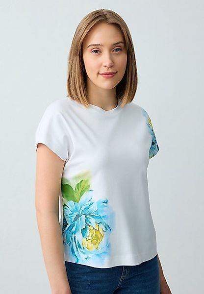 Jimmy Key T-Shirt Bloemenprint ronde hals korte mouwen katoenen gebreid T-s günstig online kaufen